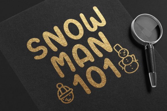 Snow Man Font Poster 3