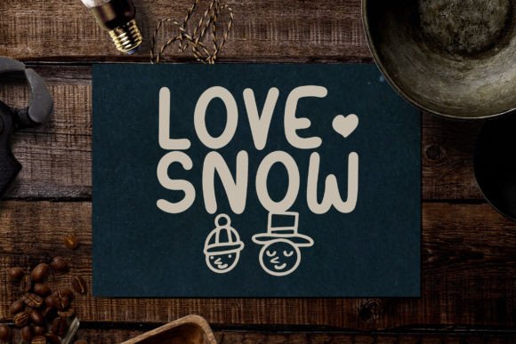 Snow Man Font Poster 5