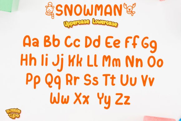 Snow Man Font Poster 7