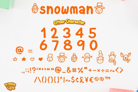 Snow Man Font Poster 8