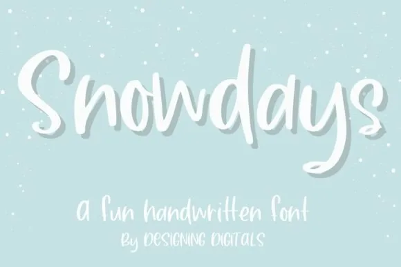 Snowdays Font Snowdays Font Poster 1