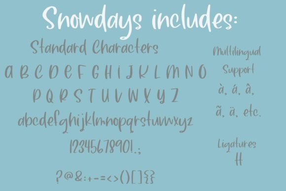 Snowdays Font Poster 4