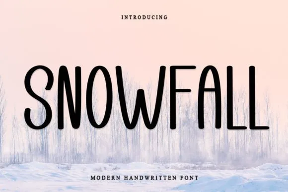 Snowfall Font Snowfall Font Poster 1