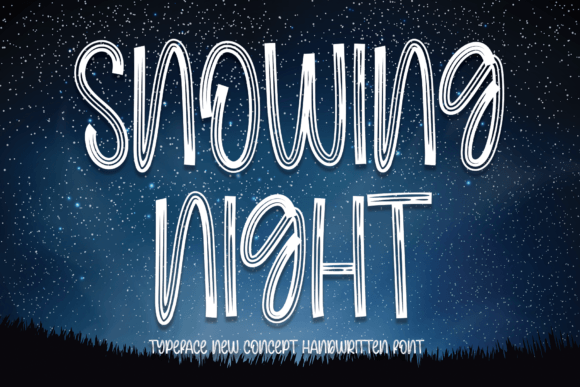 Snowing Night Font Poster 1