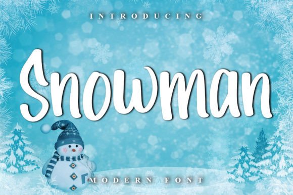 Snowman Font Poster 1