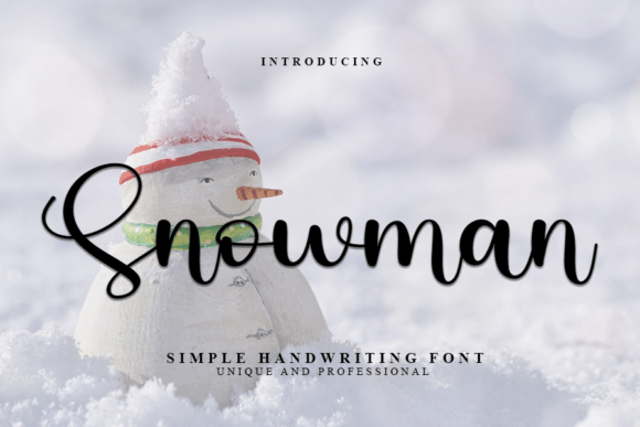 Snowman Font Poster 1