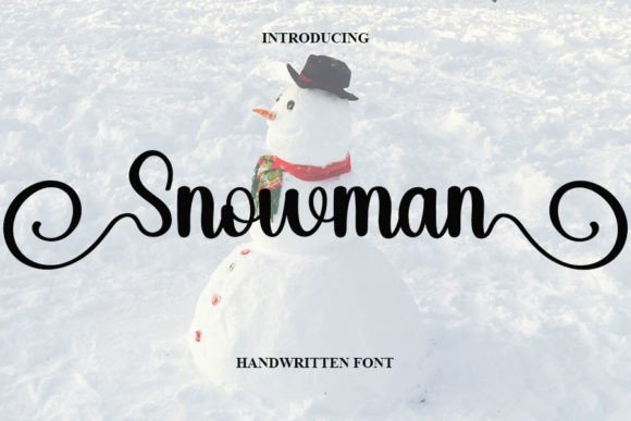 Snowman Font Poster 1