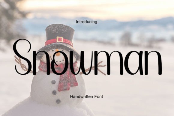 Snowman Font Poster 1