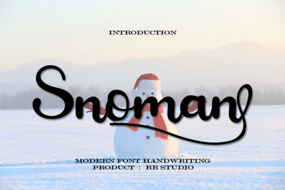 Snowman Font Poster 1