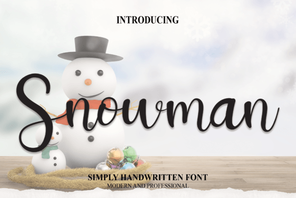 Snowman Font Snowman Font Poster 1