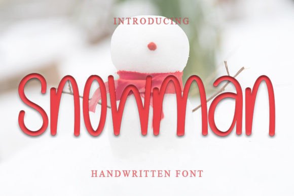 Snowman Font Poster 1