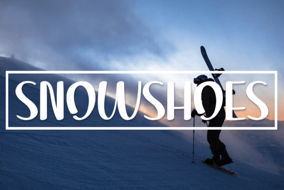 Snowshoes Font Poster 1