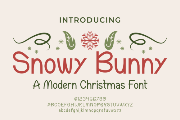 Snowy Bunny Font Poster 1