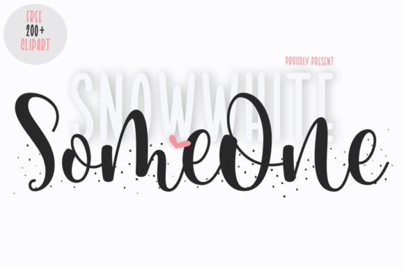 Someone Snowwhite Font Poster 1