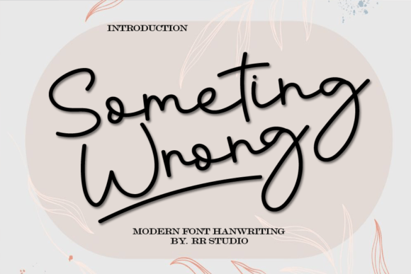 Something Wrong Font Poster 1