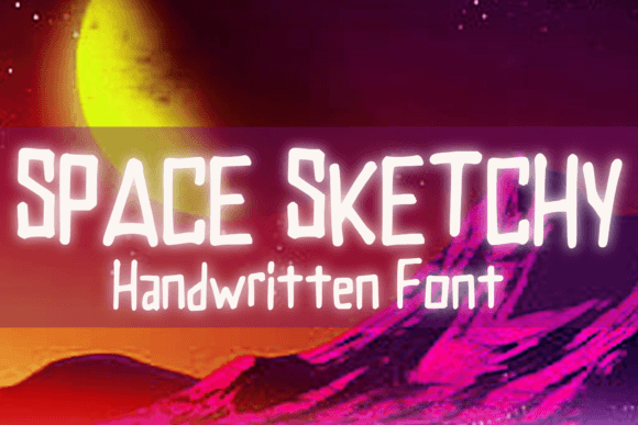 Space Sketchy Font Poster 1