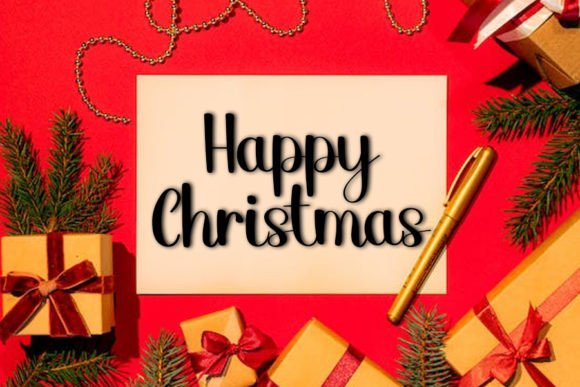 Sparkling Christmas Font Poster 2