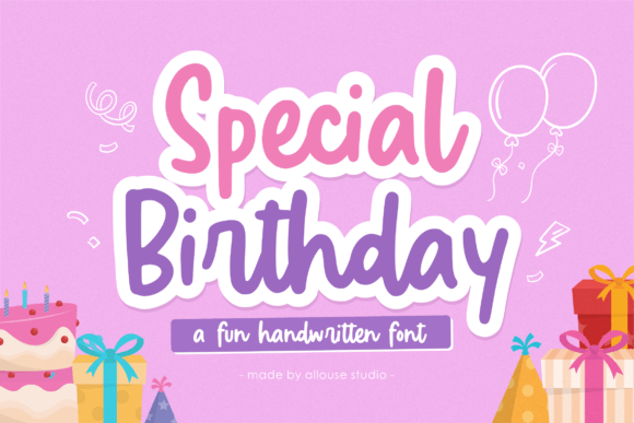 Special Birthday Font Poster 1