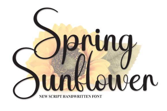 Spring Sunflower Font Poster 1