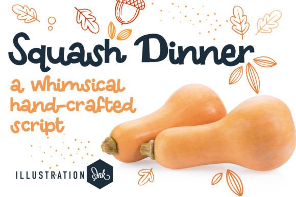 Squash Dinner Font Poster 1