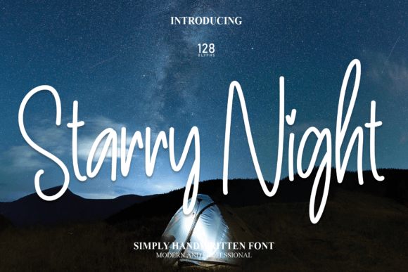 Starry Night Font Starry Night Font Poster 1