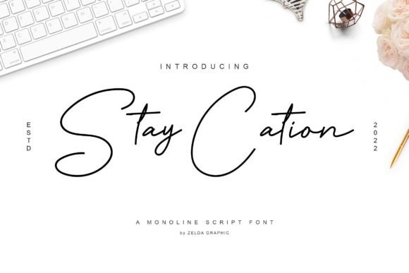 Staycation Font Poster 1