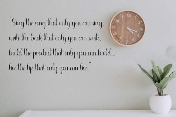 Straight Font Poster 2