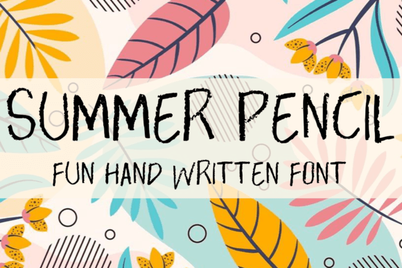 Summer Pencil Font Poster 1