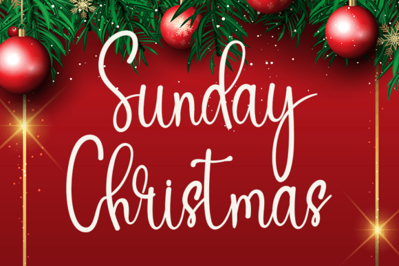 Sunday Christmas Font Poster 1