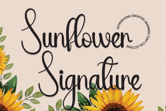Sunflower Signature Font Poster 1