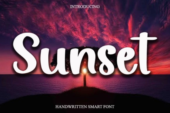 Sunset Font Poster 1