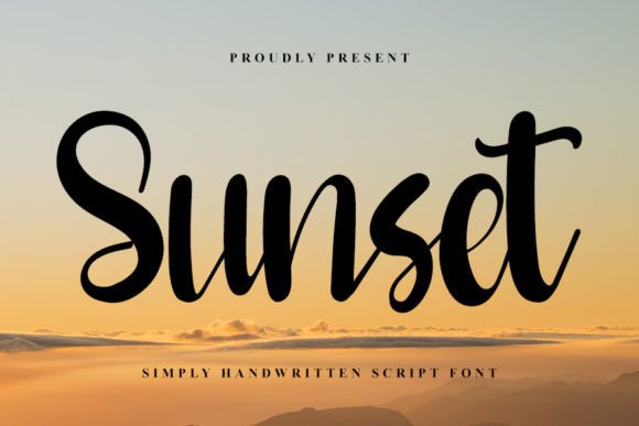 Sunset Font Poster 1