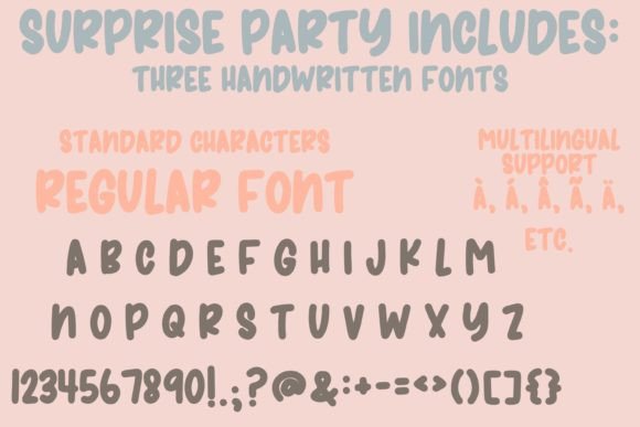 Surprise Party Trio Font Poster 2
