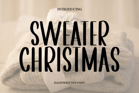 Sweater Christmas Font Poster 1
