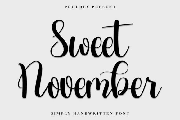 Sweet November Font Poster 1