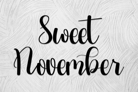 Sweet November Font Poster 5