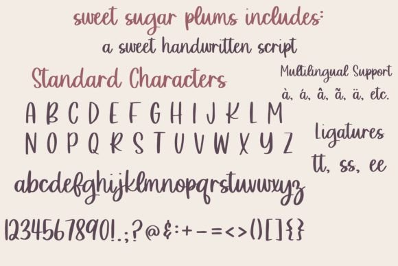 Sweet Sugar Plums Font Poster 7