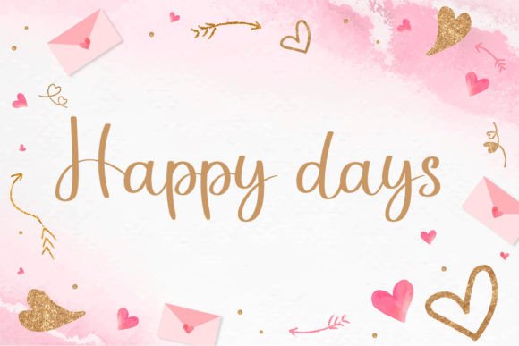 Sweet  Valentine Font Poster 2
