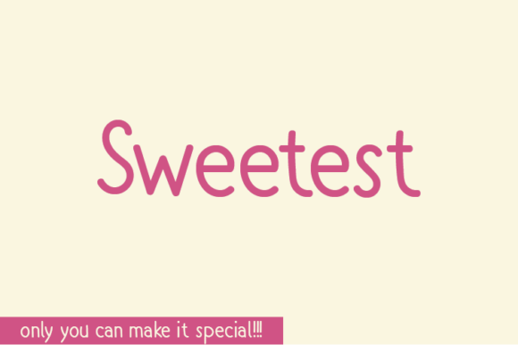 Sweetest Font Poster 1