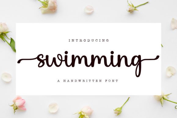 Swimming Font Poster 1