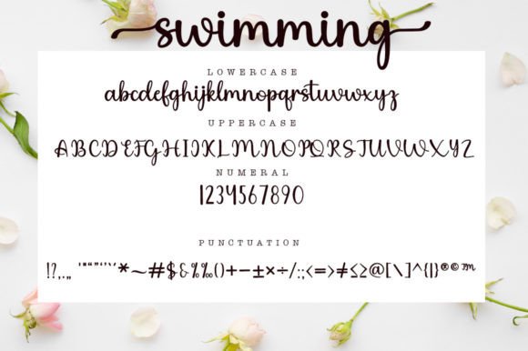 Swimming Font Poster 5