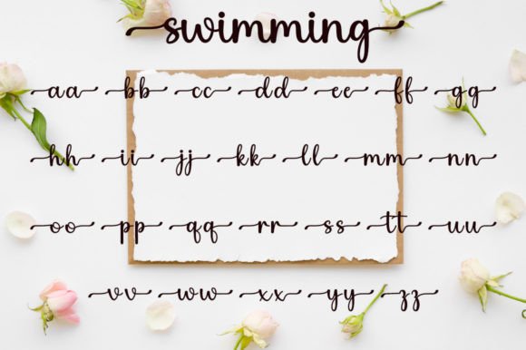 Swimming Font Poster 6