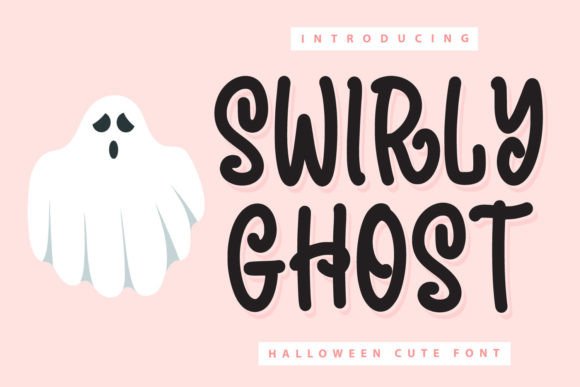 Swirly Ghost Font Poster 1