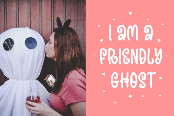 Swirly Ghost Font Poster 2