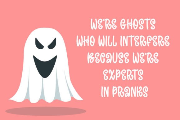 Swirly Ghost Font Poster 4