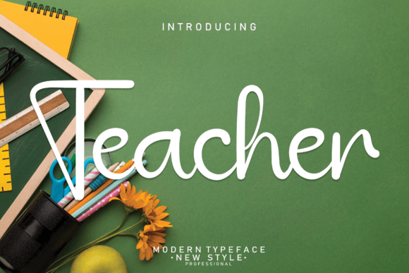 Teacher Font Poster 1