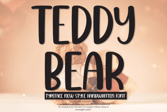 Teddy Bear Font Poster 1