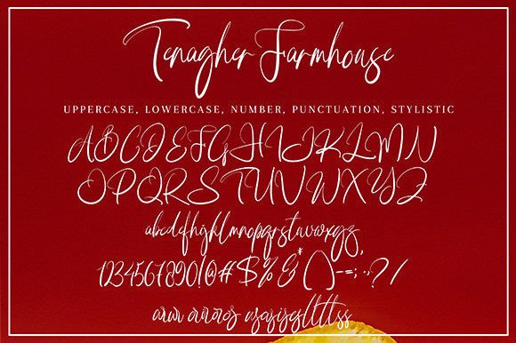 Tenagher Farmhouse Font Poster 11