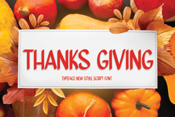 Thanks Giving Font Poster 1