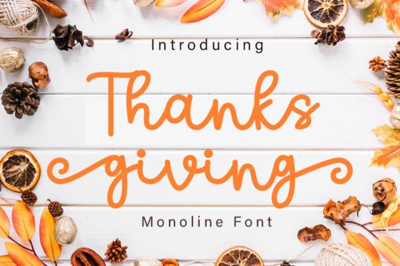 Thanks Giving Font Poster 1